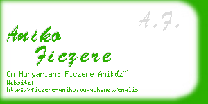 aniko ficzere business card